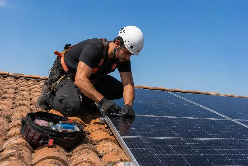 Maintenance et monitoring de panneaux solaires à Saint-Andéol